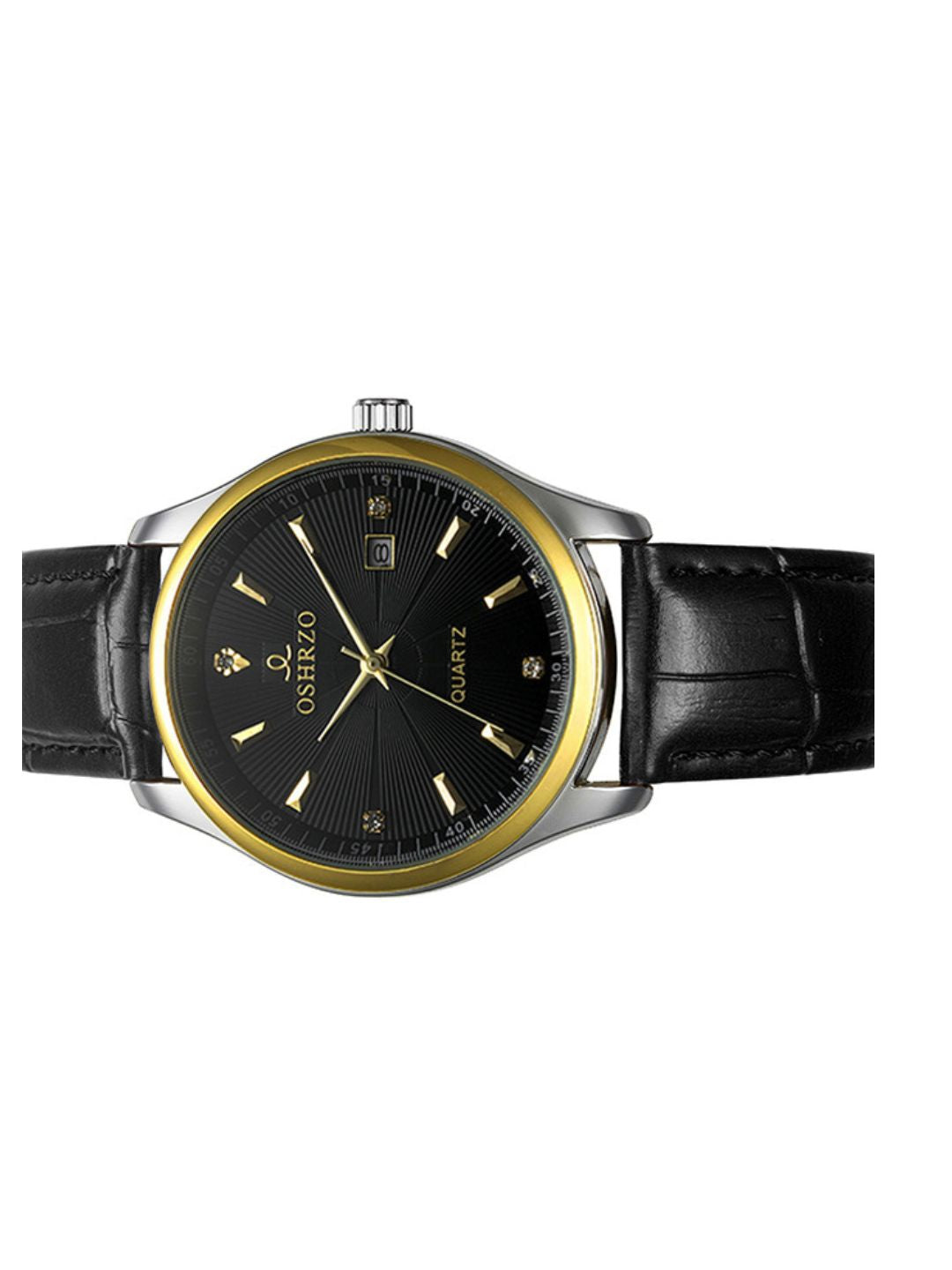 OSHRZO Men's Quartz Watch – Retro Leather Strap Timepiece with Calendar