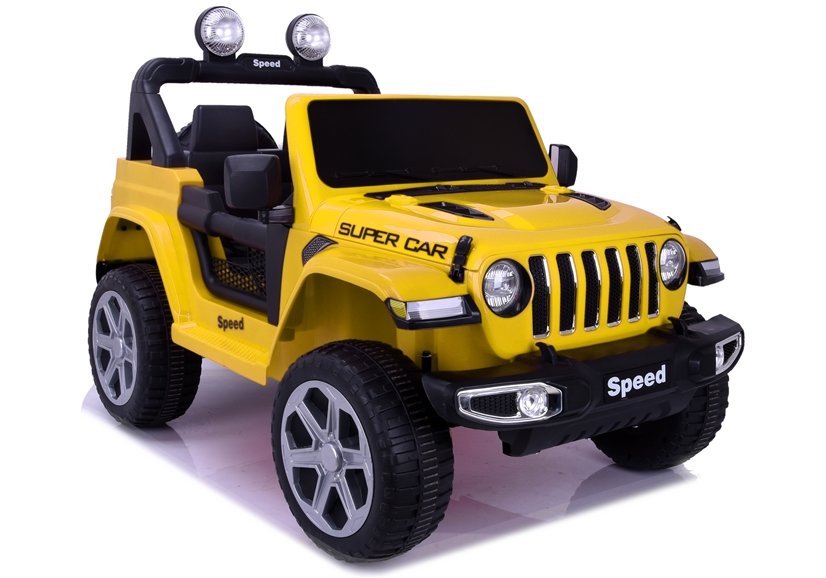 Jeep Rubicon 12V Battery Operated Ride On Car Yellow