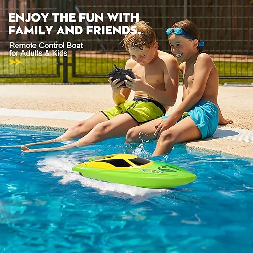 Remote Control Boat with LED Light Self Righting