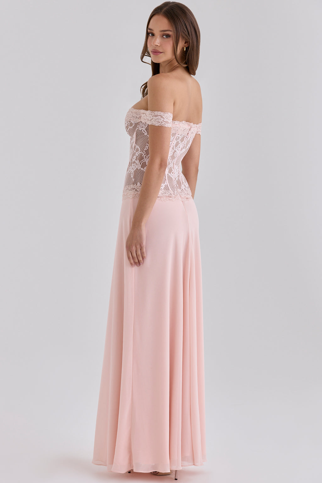 Georgette Corset Maxi Dress