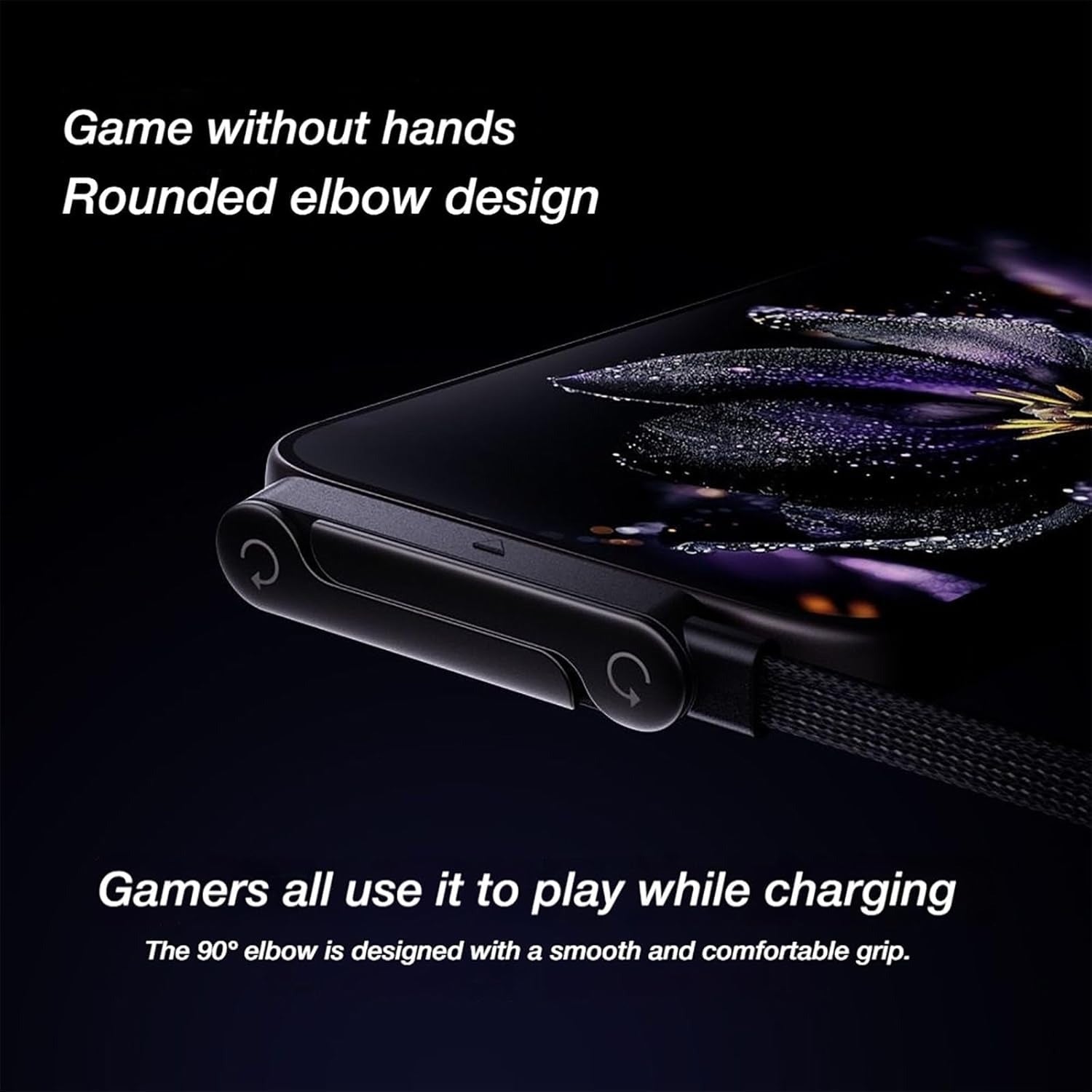 240W USB-C Fast Charging Cable with Phone Stand with Durable Type-C Charger for Android Devices