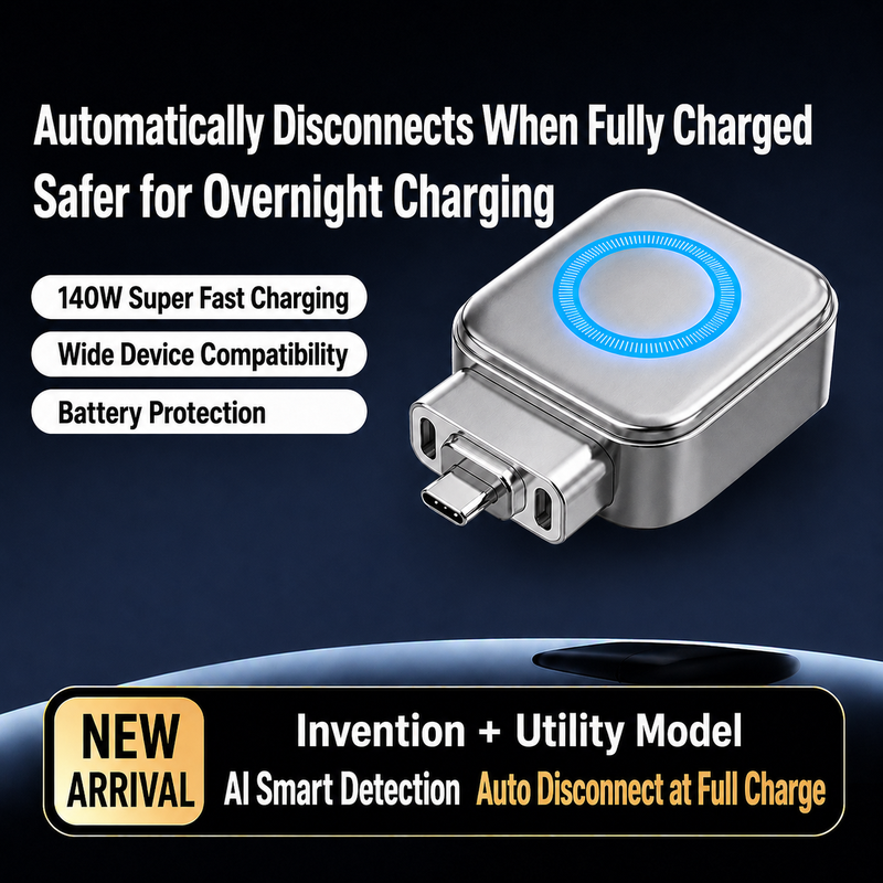 140W Fast Charging Adapter – Intelligent Auto Power-Off Hub with Overcharge Protection