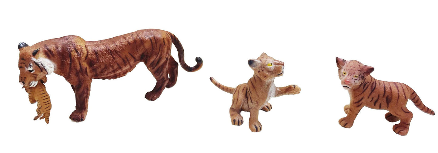 Model Animal Series Figure Tiger 3pcs Set Assorted