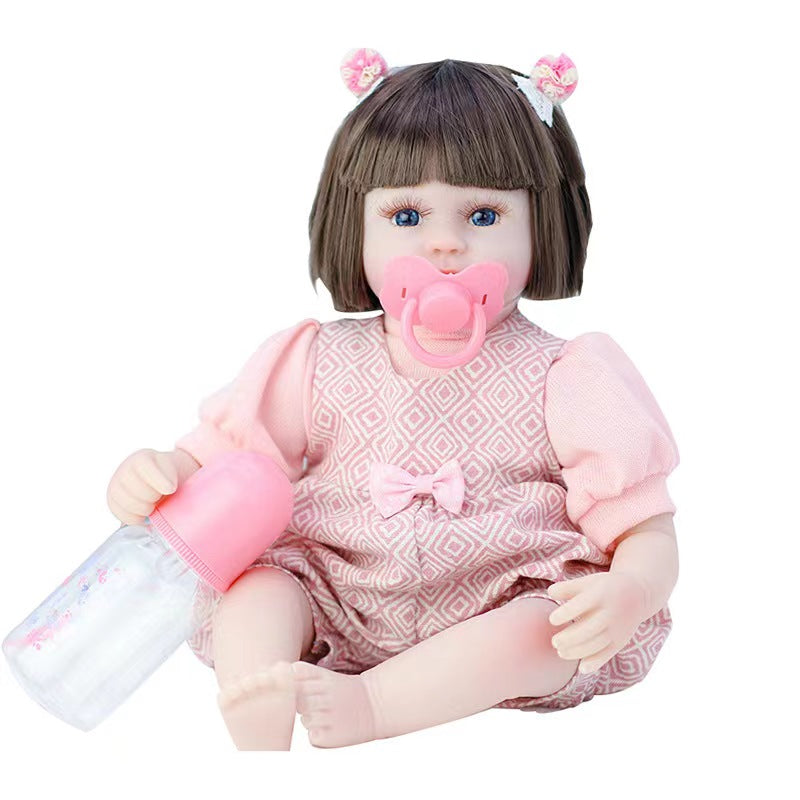 Reborn Doll Life Like 16.5inch Baby Doll in Pink Dress