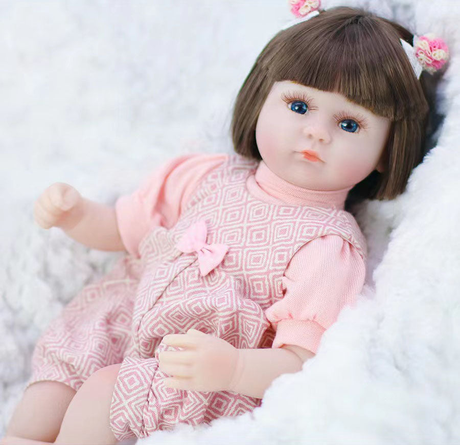 Reborn Doll Life Like 16.5inch Baby Doll in Pink Dress