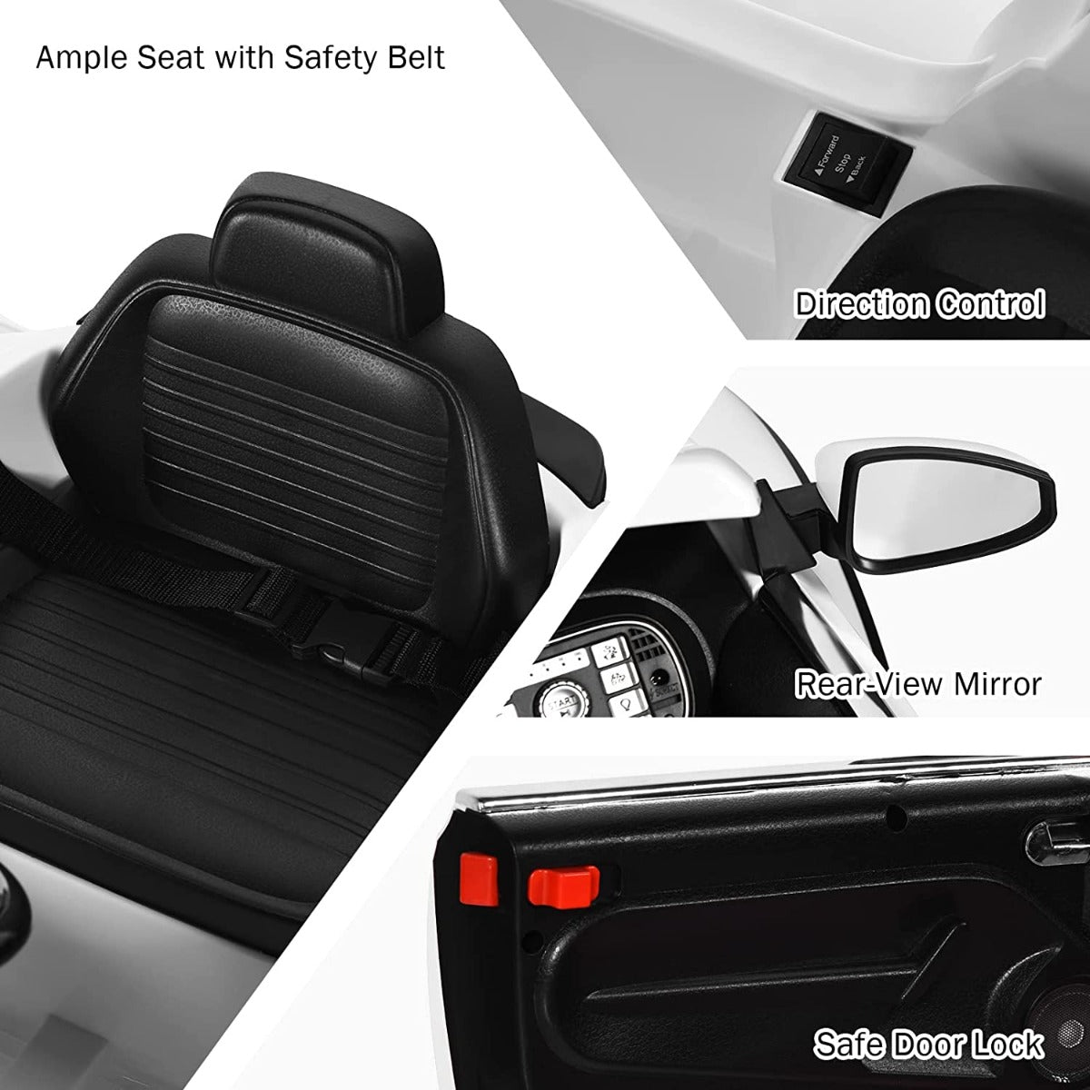 Volkswagen Beetle 6V Kids Electric Ride on Car White