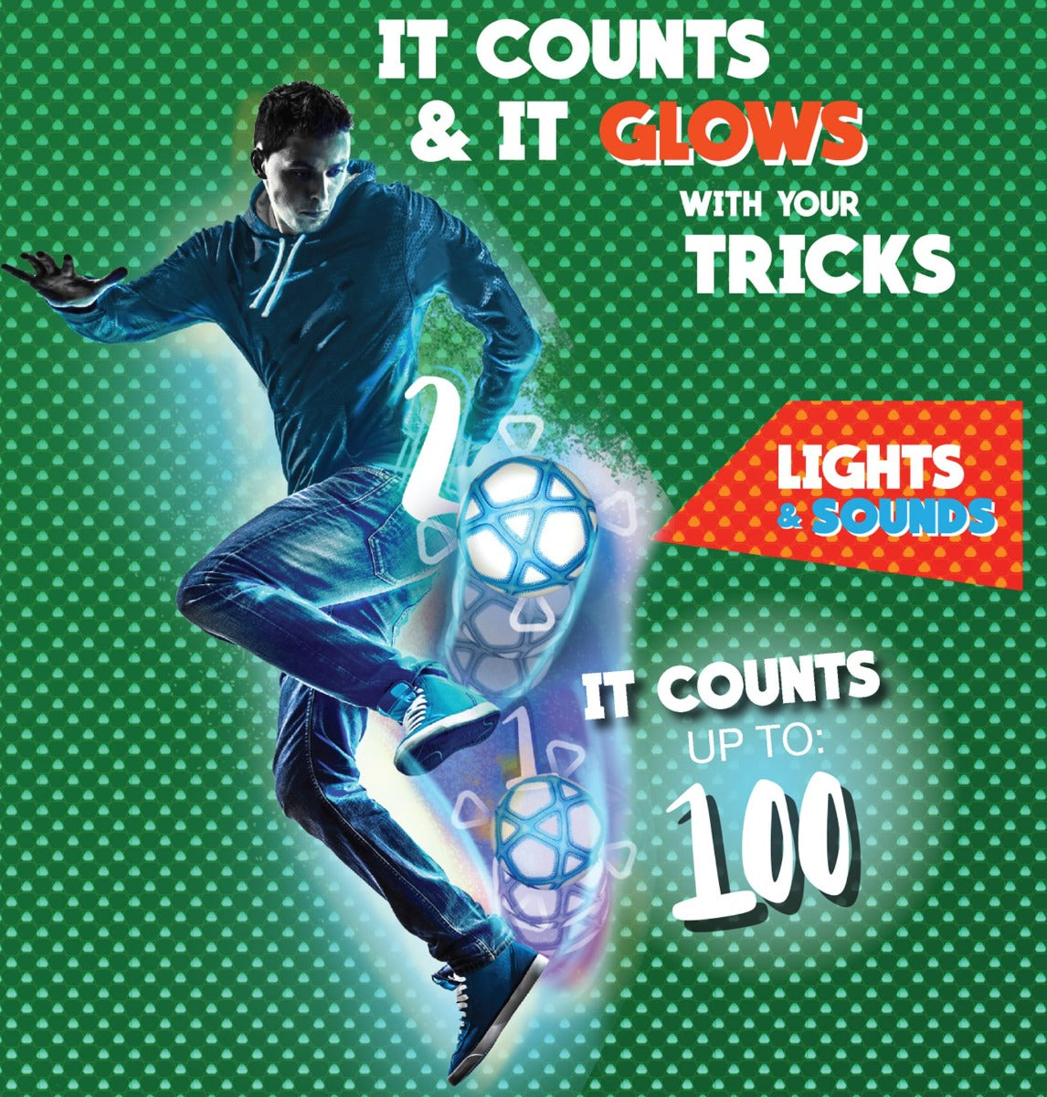 Smart Football Old Kick Up Counting Power Ball with Bright Lights Sounds Training for Children