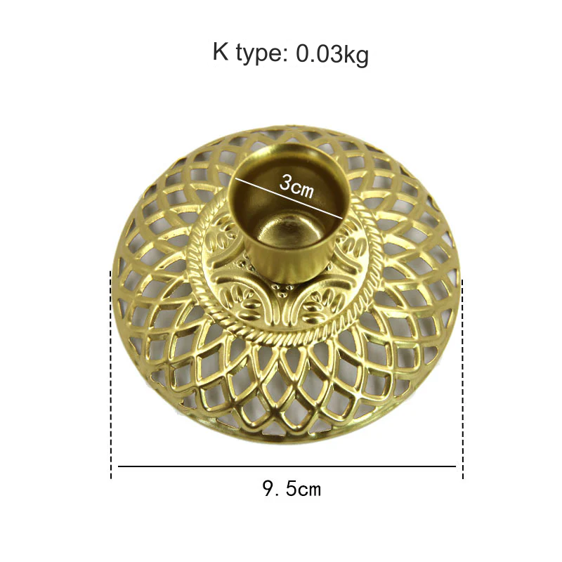 Geometric Metal Candle Holder - Hollow Pattern