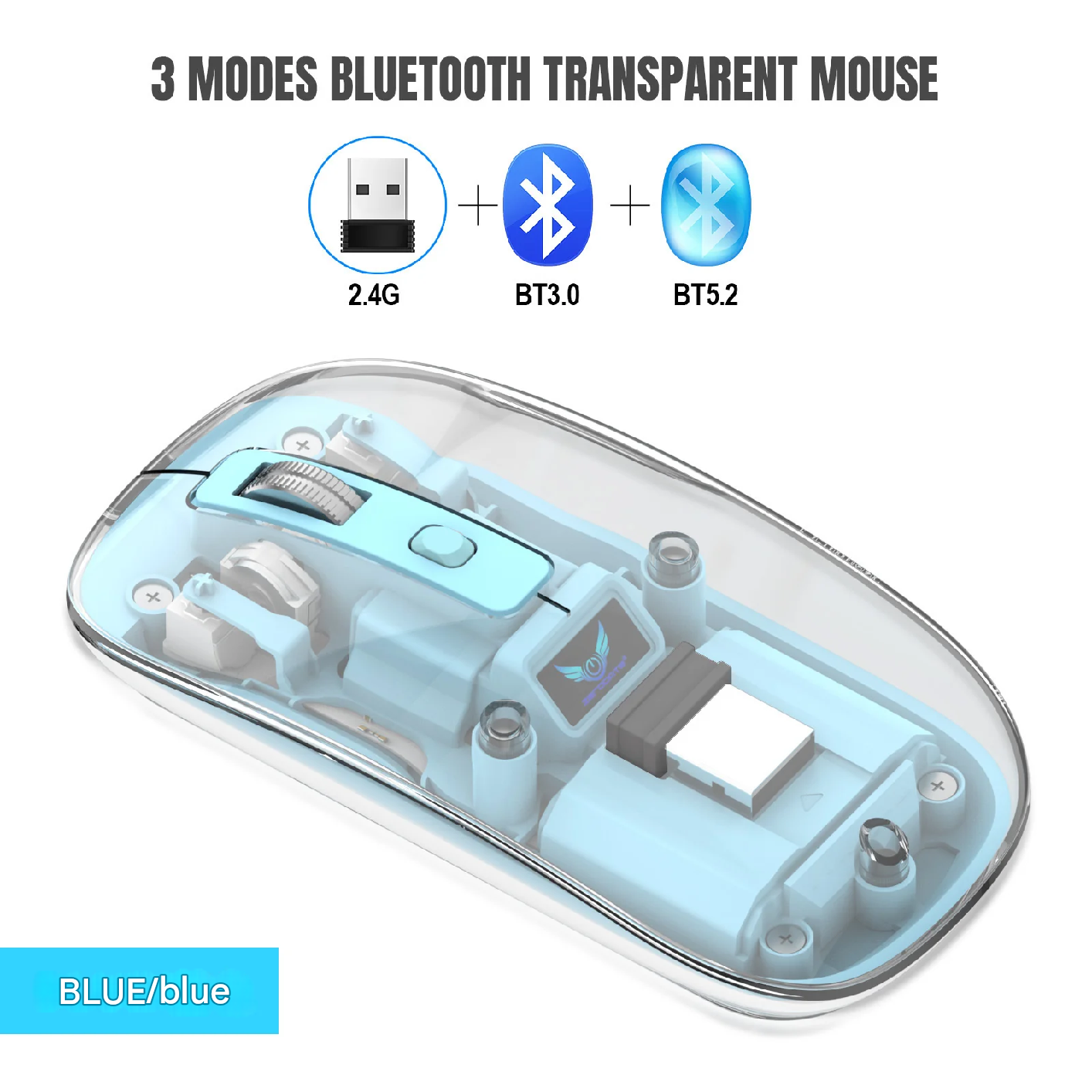 Wireless Bluetooth Optical Mouse - T7, Silent, Ergonomic