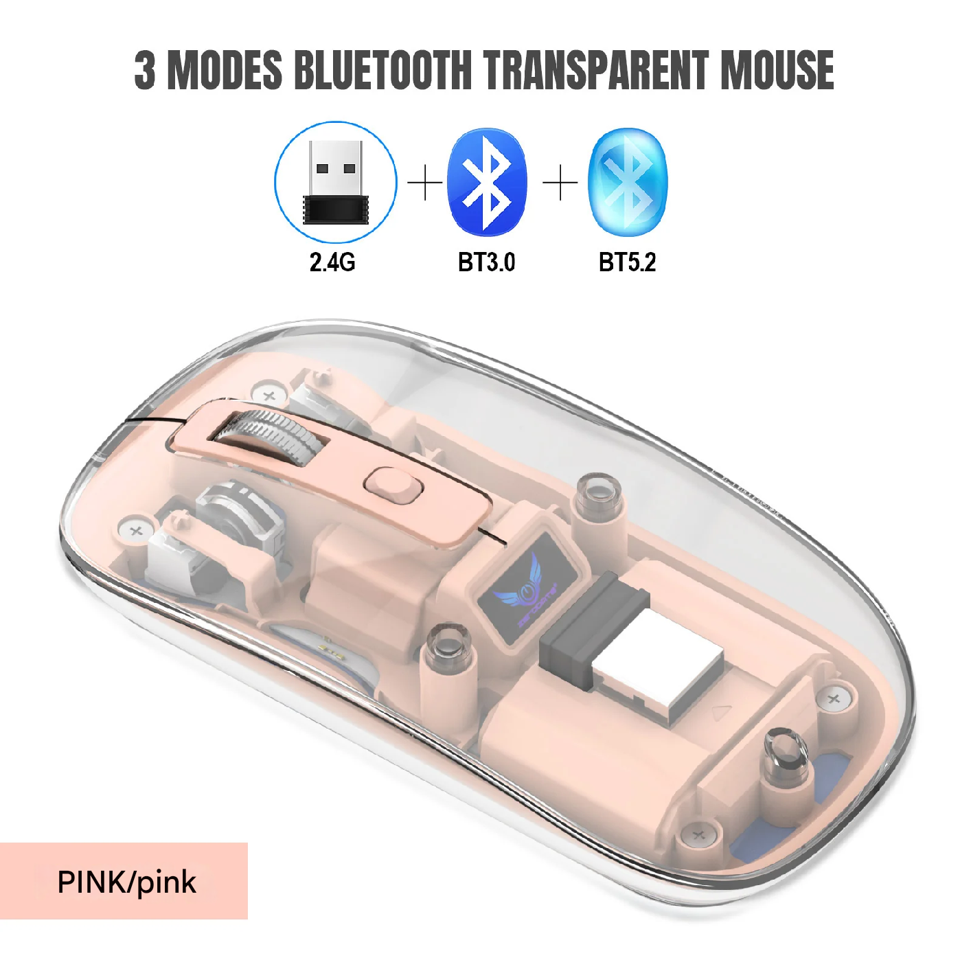 Wireless Bluetooth Optical Mouse - T7, Silent, Ergonomic