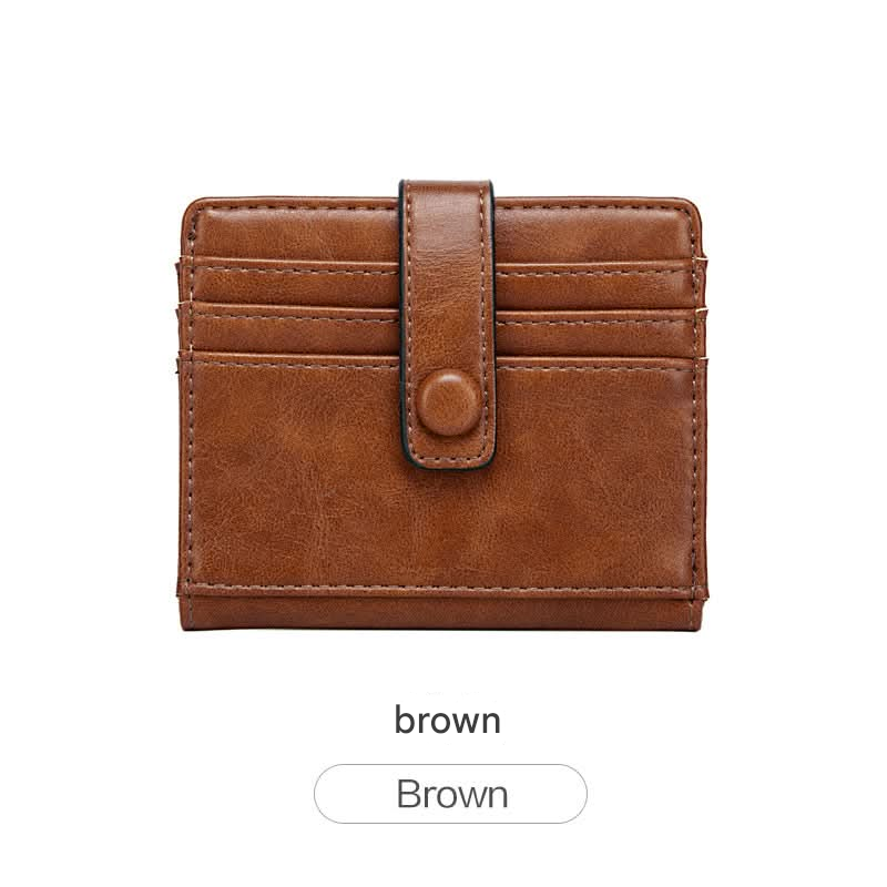 Women's PU Leather Card Holder – Multi-Slot Short Wallet
