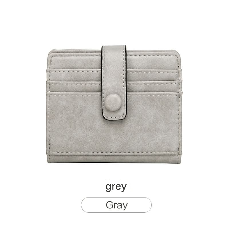 Women's PU Leather Card Holder – Multi-Slot Short Wallet