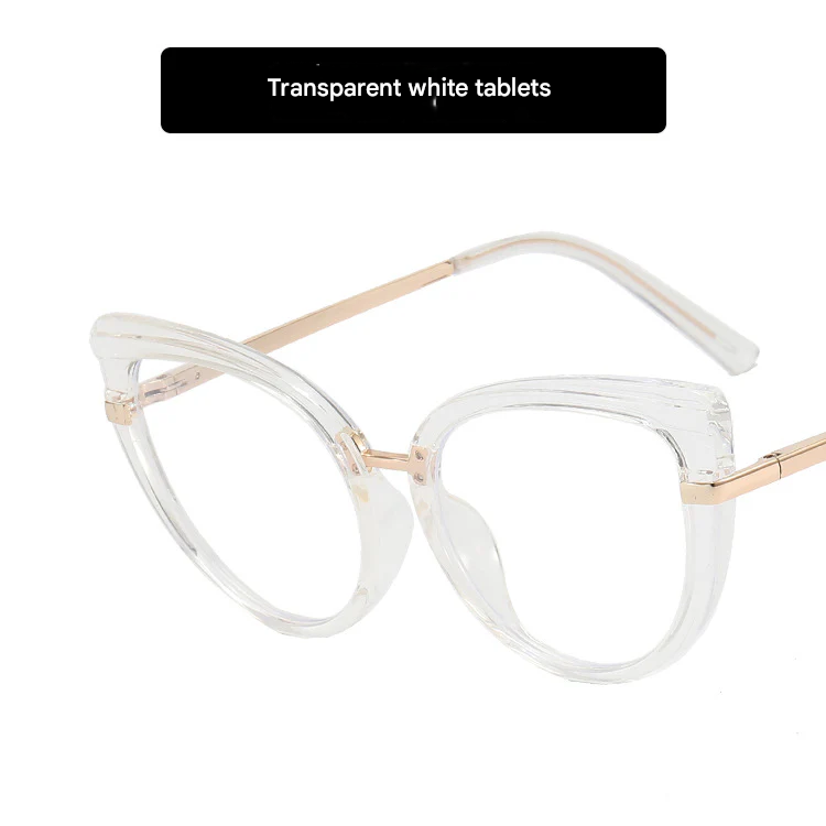 Classic Cat Eye Anti-Blue Light Glasses for Women – TR90 Retro Flat Frame