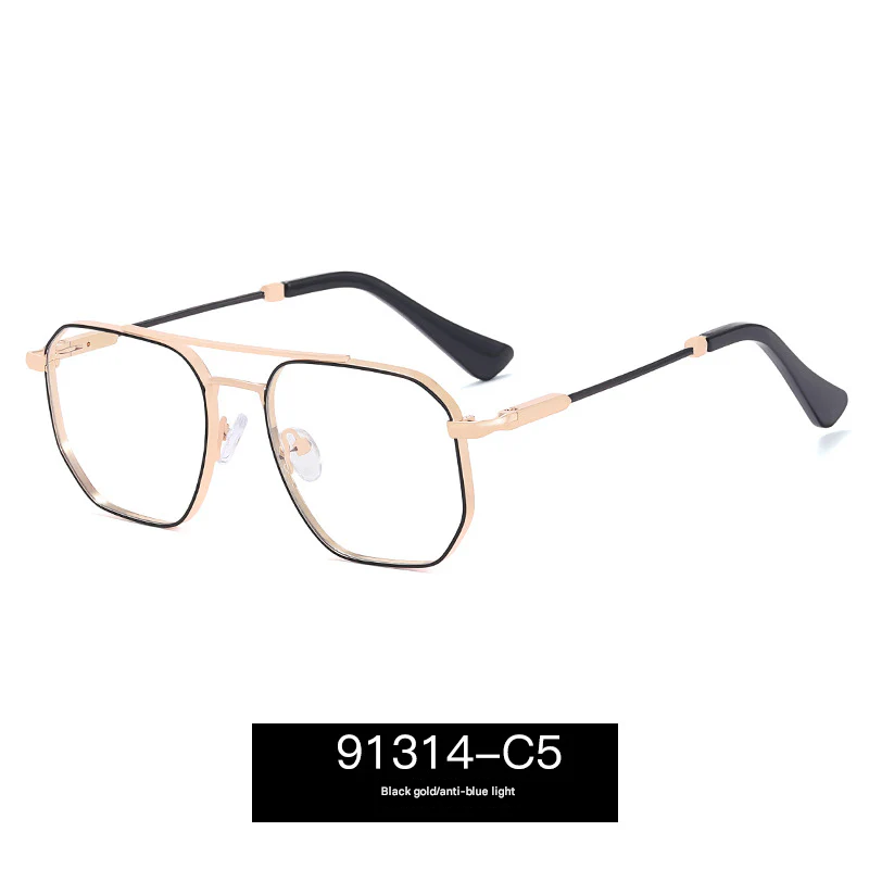 Men’s Ultra-Light Full Frame Blue Light Blocking Glasses – Classic Metal Eyewear