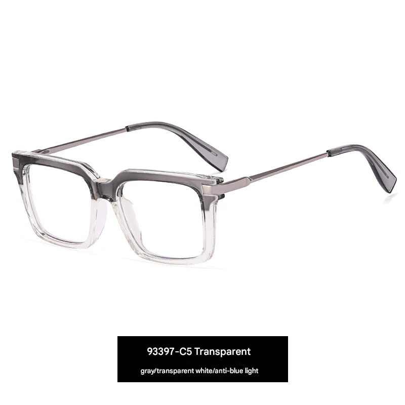 Men’s Retro Full Frame Blue Light Blocking Glasses – Metal Eyewear With Myopia-Ready
