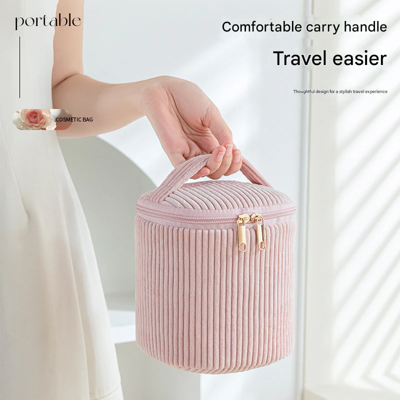 Velvet Cosmetic Bag Set – 4-Piece Travel Makeup Organizer for Women