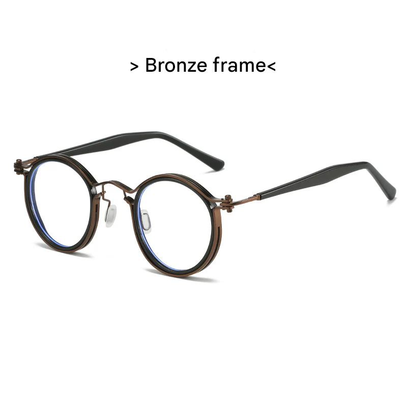 Retro Round Anti-Blue Light Glasses for Women – Full Frame Optical Eyewear