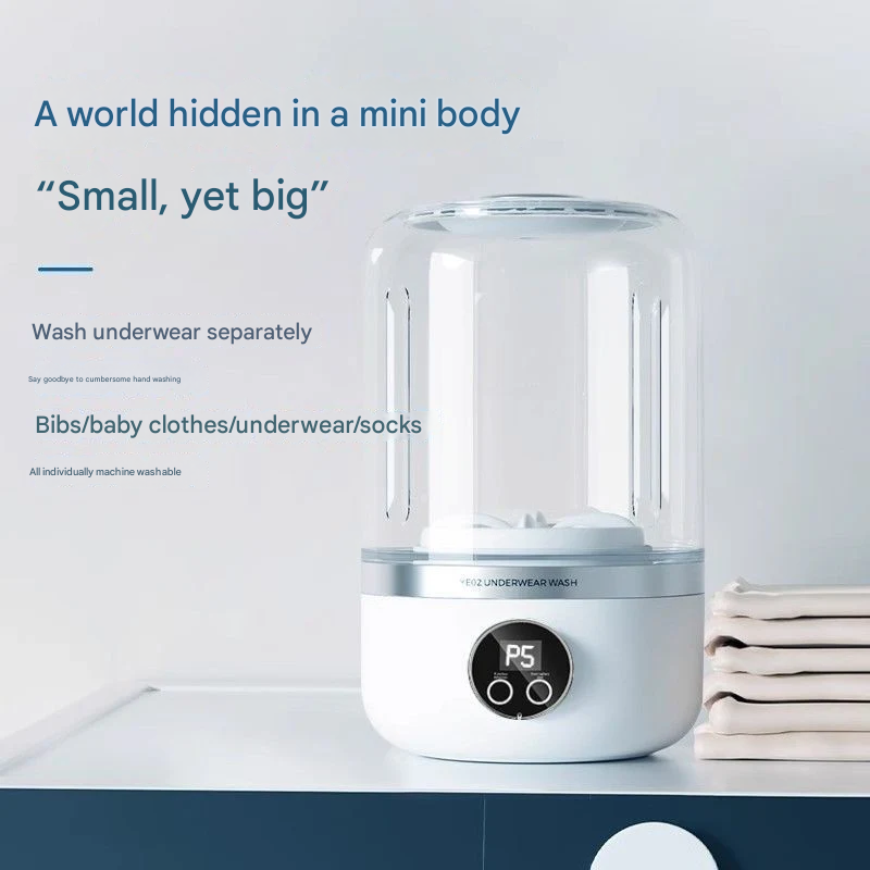 Mini Wireless Portable Washing Machine – Smart Underwear & Sock Washer, Anti-Bacterial