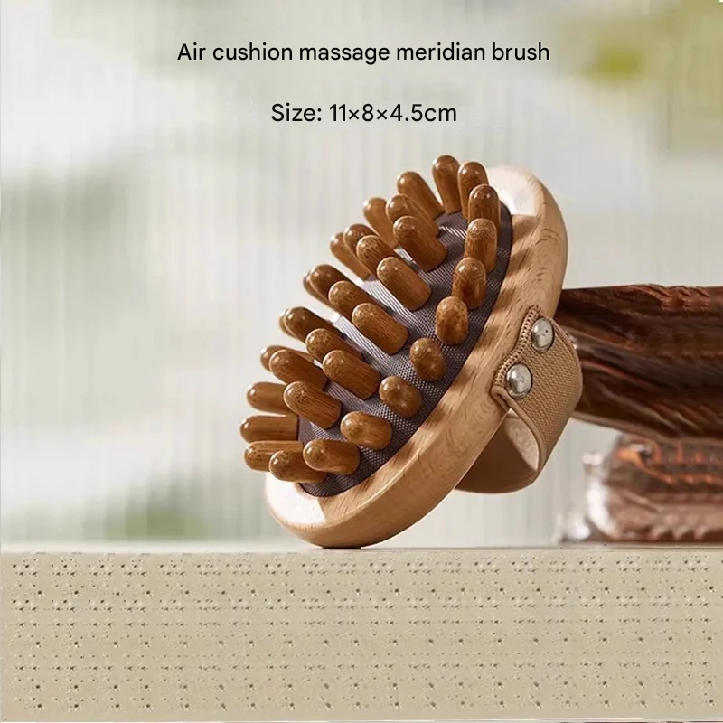 Wooden Meridian Massage Brush – Full Body Scraping Tool for Circulation & Relaxation