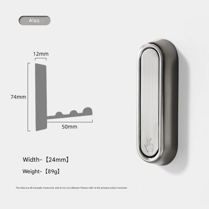 Foldable Zinc Alloy Wall Hook – Modern Electroplated Clothes & Bag Hook