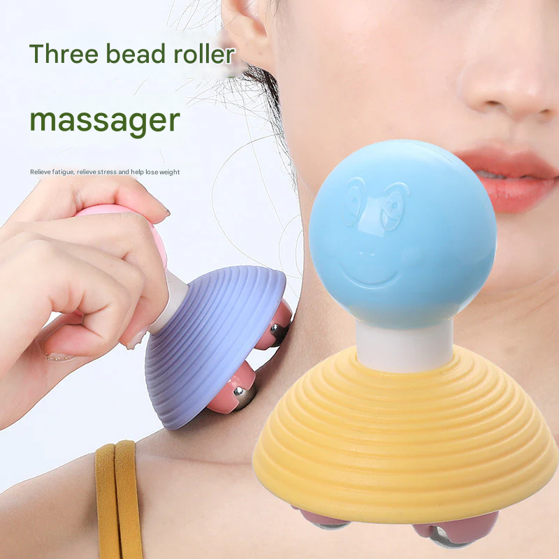 Three-Bead Roller Massager – Full Body Slimming Tool for Muscle Relief