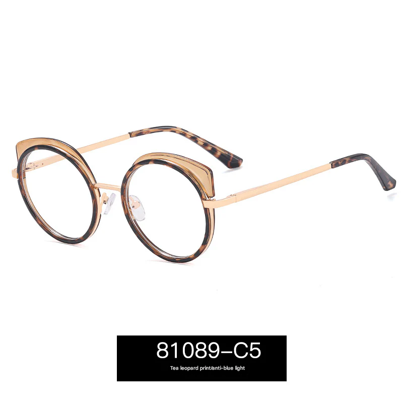 Women's Full-Frame Anti-Blue Light Glasses – Round Frame With UV Protection Eyewear