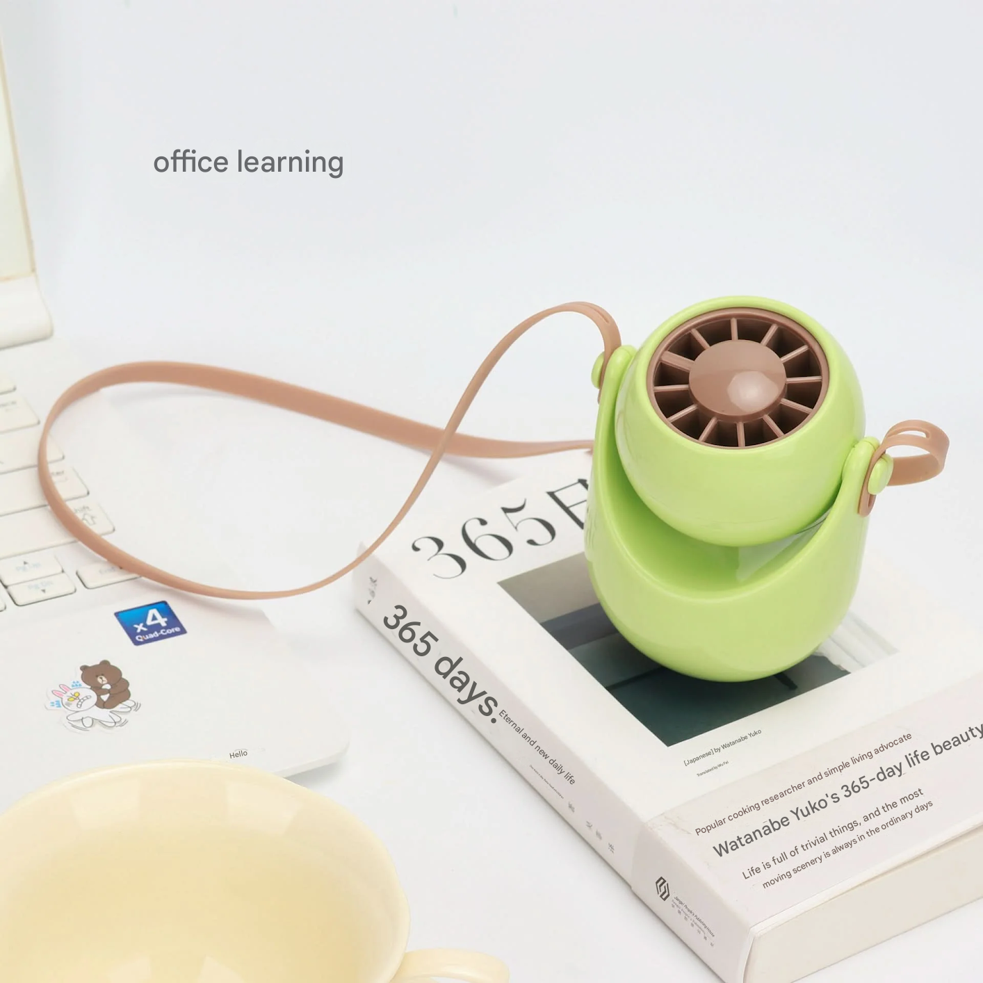 USB Rechargeable Leafless Neck & Desktop Fan –Flexible, Hands-Free Cooling