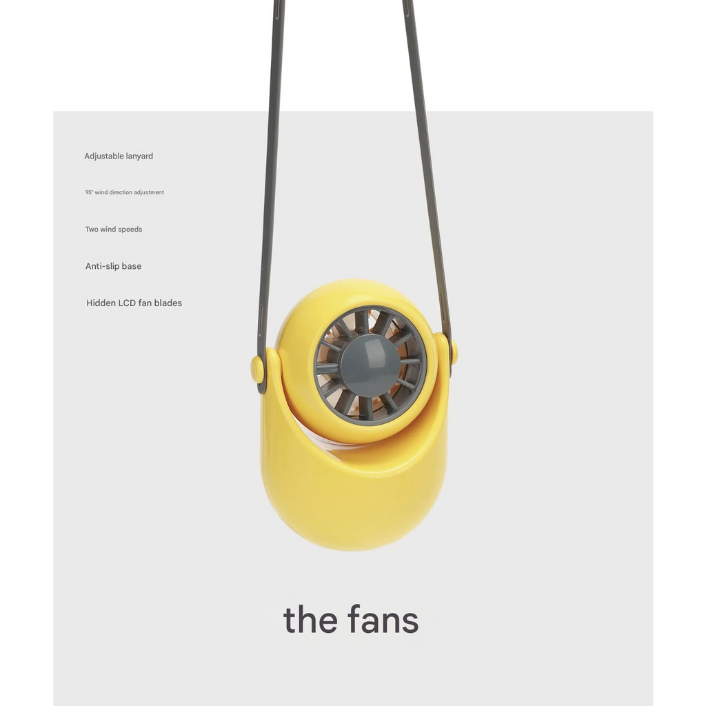 USB Rechargeable Leafless Neck & Desktop Fan –Flexible, Hands-Free Cooling