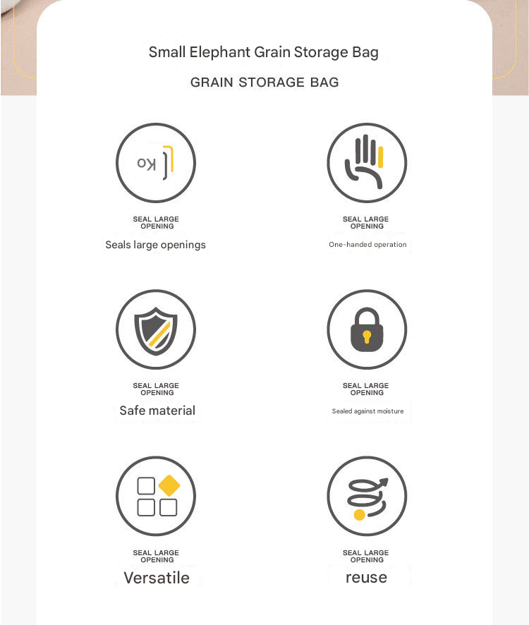 Airtight Food Storage Bag – Moisture-Proof Grain & Rice Container for Kitchen Organization