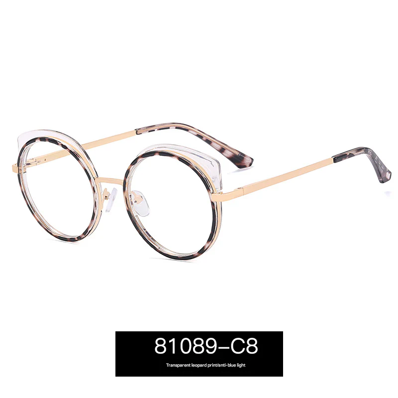 Women's Full-Frame Anti-Blue Light Glasses – Round Frame With UV Protection Eyewear