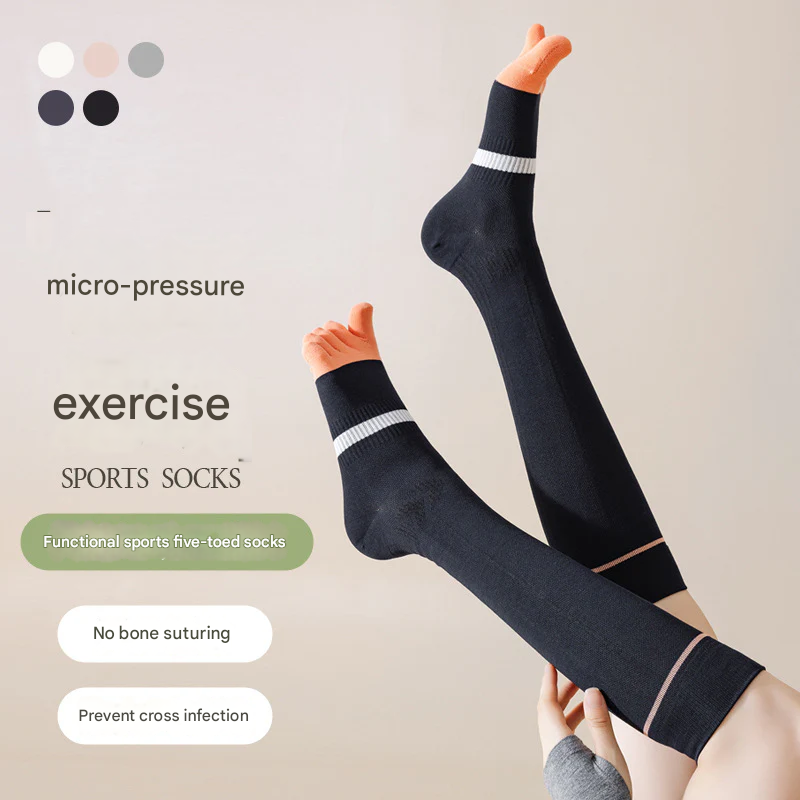 Women's Anti-Bacterial Sports Five-Finger Socks – Breathable Yoga Socks