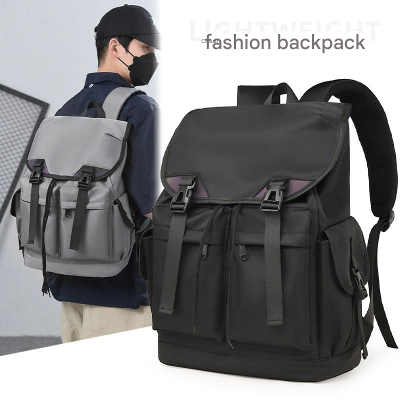 Unisex Urban Style PU Leather Student Backpack – Laptop Bag, 14-Inch Capacity