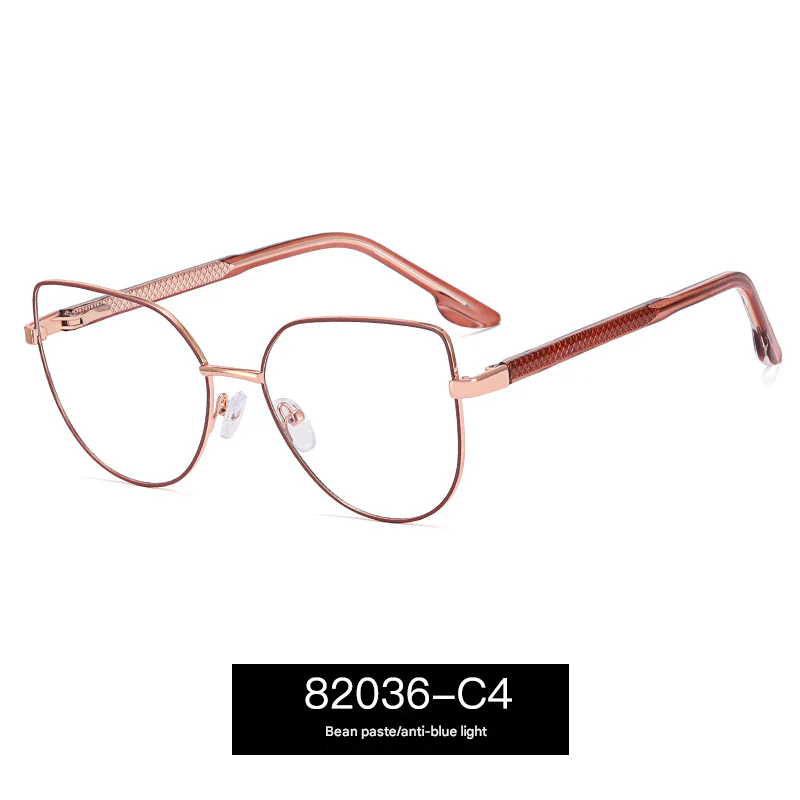 Women’s Ultra-Light Metal Butterfly Glasses Frame – Anti-Blue Light & UV Protection