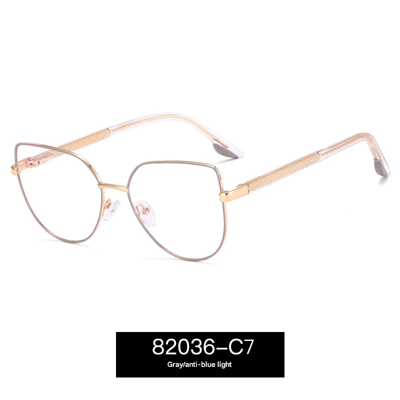 Women’s Ultra-Light Metal Butterfly Glasses Frame – Anti-Blue Light & UV Protection