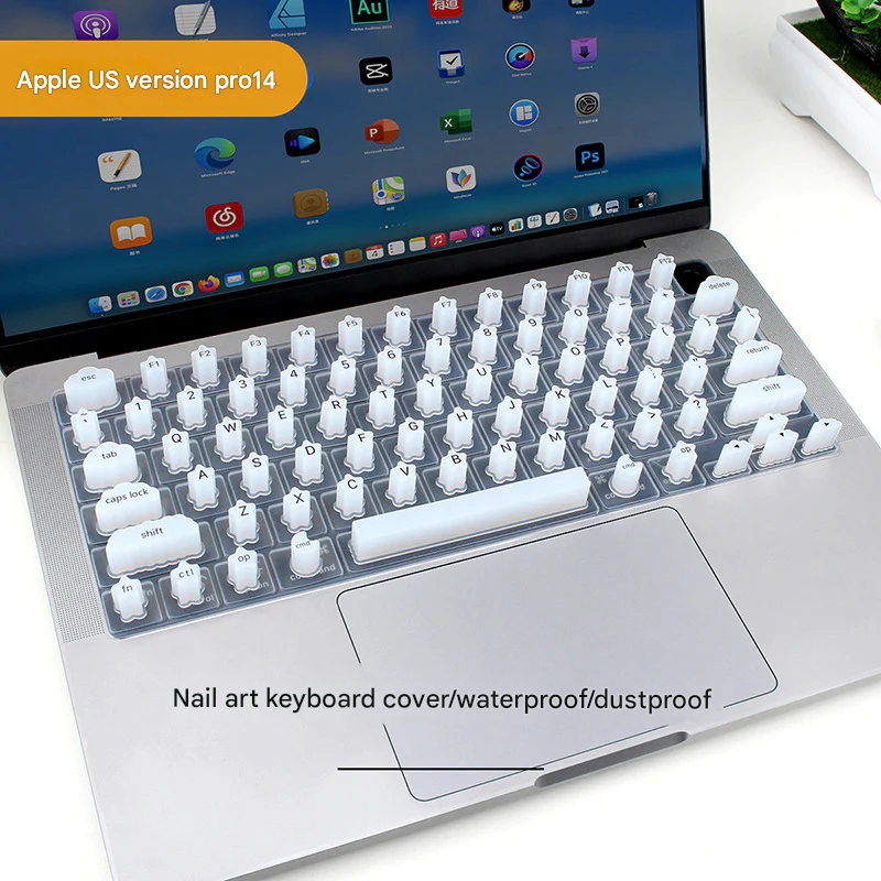 Silicone Keyboard Cover for Long Nails – MacBook Pro 14" (2021–2023)