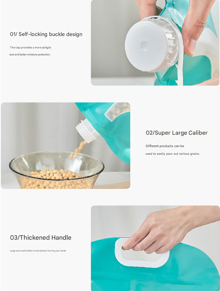 Airtight Food Storage Bag – Moisture-Proof Grain & Rice Container for Kitchen Organization