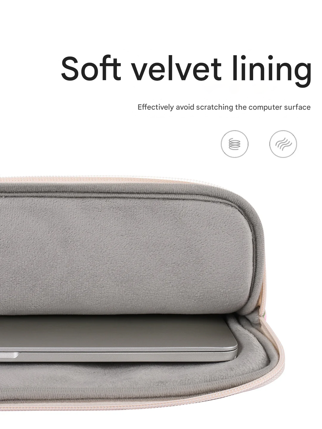 Tulip Printed Waterproof Laptop Sleeve – Shock-Resistant Floral Case for 11–15" Devices