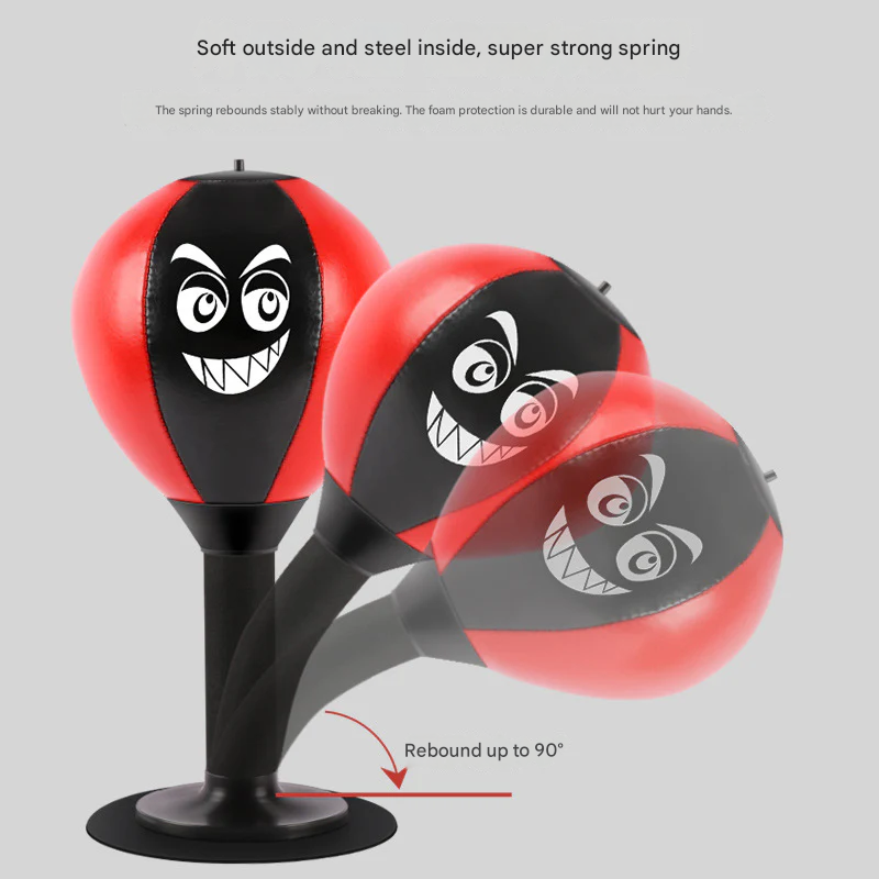 Desktop Boxing Speed Ball for Kids & Adults – PU Stress Relief Punching Ball with Suction Cup
