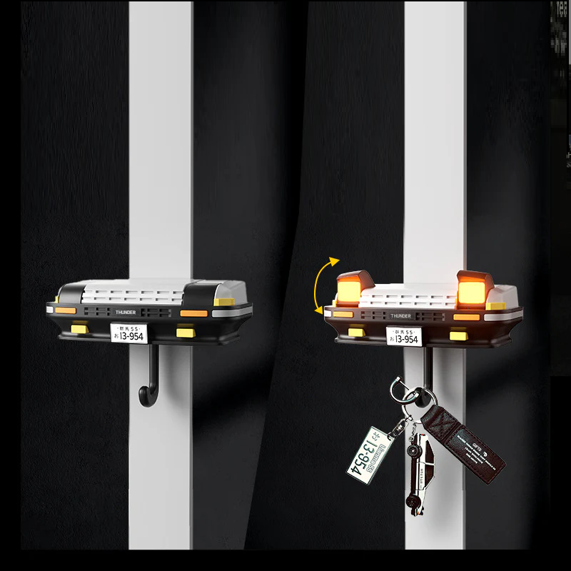 Miata-style Car Headlight Key Holder Hook – Adhesive Hook with LED Light