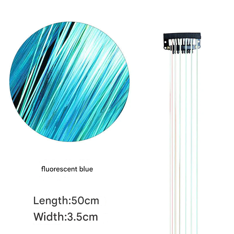 Classic Tinsel Hair Extensions – Long Sparkly PET Strands, 50cm Glitter Highlights (Set of 2)