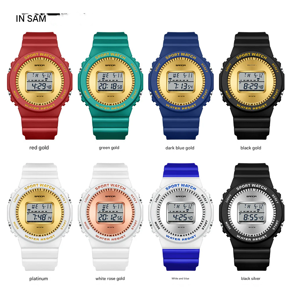 SANDA Multifunctional Digital Sports Watch – Waterproof Luminous Watch with Countdown