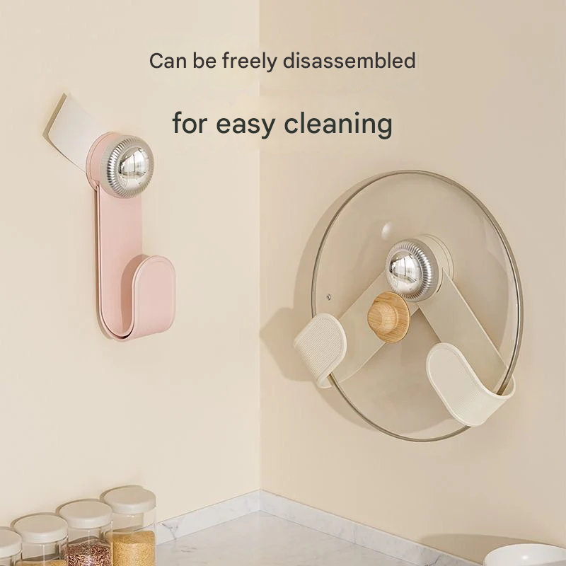 Rotatable Wall-Mounted Pot Lid Holder – Punch-Free Suction Cup Kitchen Rack