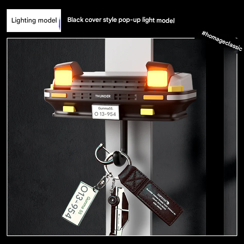 Miata-style Car Headlight Key Holder Hook – Adhesive Hook with LED Light