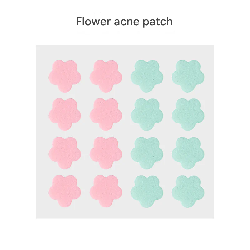 Cute Diamond Acne Patches – Pimple Covers in Heart & Flower Shapes, Skin-Safe