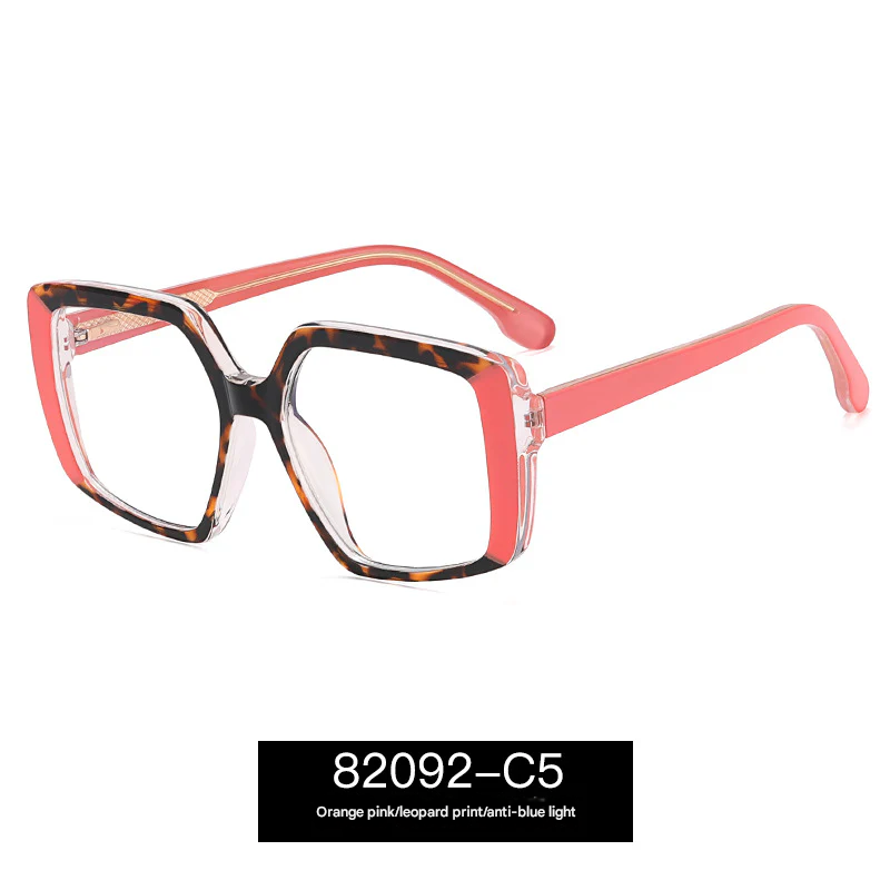Women's Box Frame Anti-Blue Light Glasses – Large Optical Eyewear | Myopia-Ready