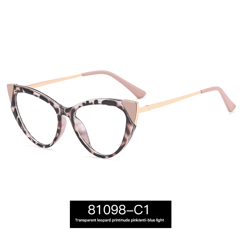 Cat-Eye Blue Light Blocking Glasses for Women – Large Full Frame TR90 Optical Eyewear