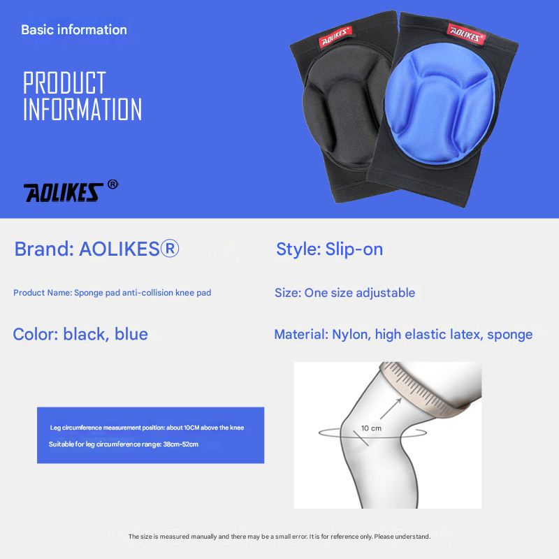 Thickened Foam Knee Pads – Anti-Collision Protective Gear for Dance, Sports & Training
