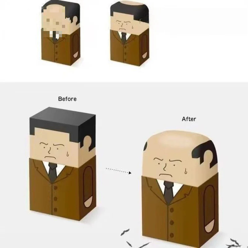 Bald Uncle Eraser – Funny Cartoon PVC Stationery for Students