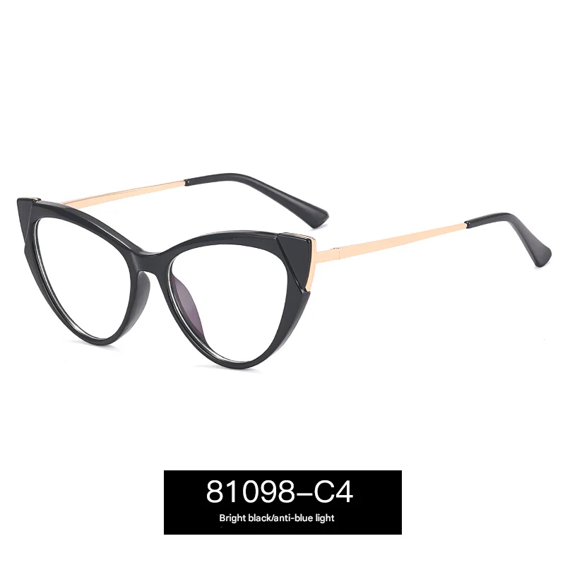 Cat-Eye Blue Light Blocking Glasses for Women – Large Full Frame TR90 Optical Eyewear