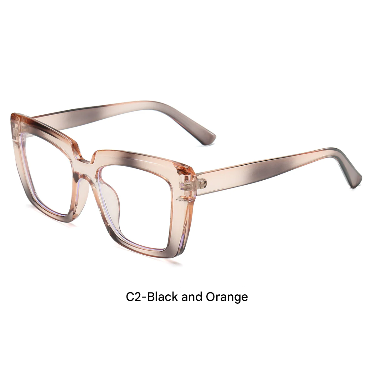 Candy Color Anti-Blue Light Glasses – Square Frame Eyewear for Adults, Myopia-Ready